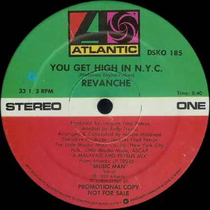 Revanche - You Get High In N.Y.C. / Music Man