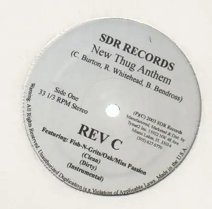 REV C - New Thug Anthem / See You When I Get To Heaven