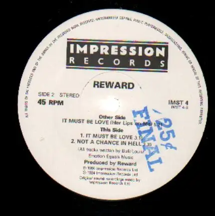 Reward - It must be love (Her Lips on Me)
