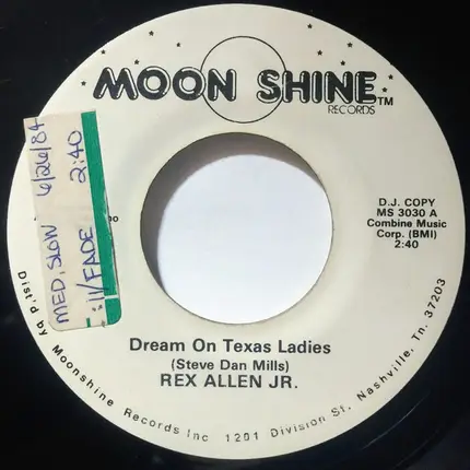 Rex Allen Jr. - Dream On Texas Ladies
