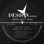 LP - Rex Allen - Rex Allen Sings Melodies Of The Plains - Mono