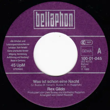 Rex Gildo - Was Ist Schon eine Nacht