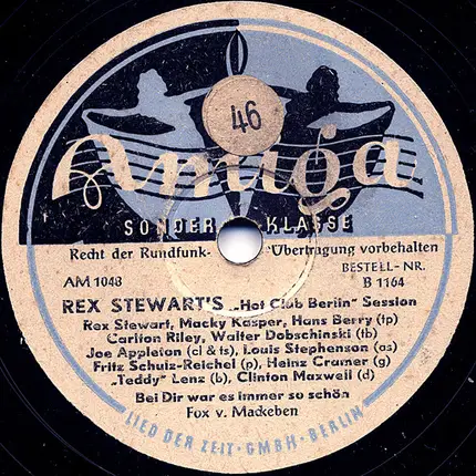 Rex Stewart's "Hot Club Berlin" Session - Blue Lou / Bei Dir War Es Immer So Schön