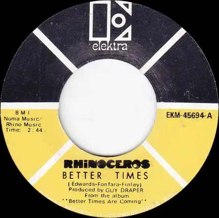 Rhinoceros - Better Times / It's A Groovy World