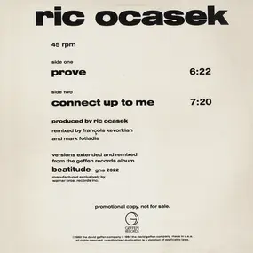 Ric Ocasek - Prove / Connect Up To Me