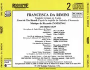Double CD - Riccardo Zandonai - Francesca Da Rimini
