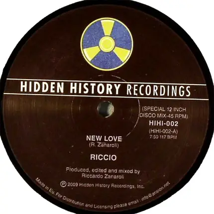 Riccio, Riccardo Zanaroli - New Love / Low Down / Don't Stop