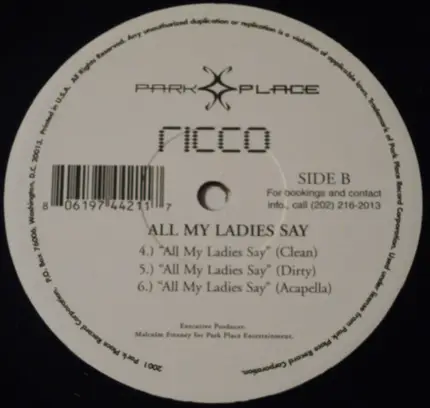 Ricco - Call Me / Sip Up / All My Ladies Say