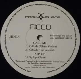 Ricco - Call Me / Sip Up / All My Ladies Say