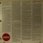 LP - De Cabazon, De Narvaez a.o. - Die Instrumentalvariation - Inlay + Gatefold