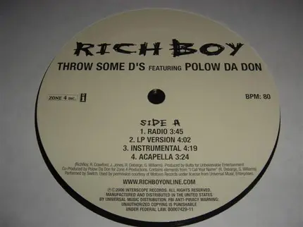 Rich Boy - Throw Some D's