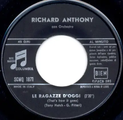 Richard Anthony - Le Ragazze D'Oggi