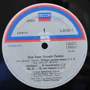 Double LP - Verdi / Bellini / Puccini / Prrini / Ponchielli - Live From Lincoln Center - Hardcover Box + Booklet