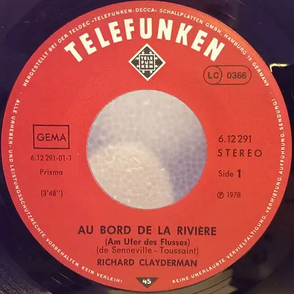 Richard Clayderman - Au Bord De La Rivière / Les Fleurs Sauvages