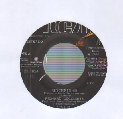 Richard Cocciante - Sinceridad / En El Mismo Tren