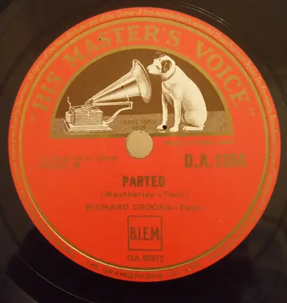 Richard Crooks - Parted / I Love Thee