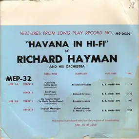 Richard Hayman - Features From Long Play Record No. MG-20296 'Havana In Hi-Fi'