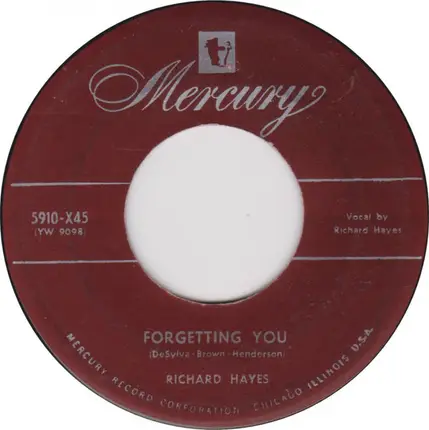 Richard Hayes - Forgive And Forget / Forgetting You