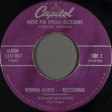 Richard Keys Biggs - Music For Special Occasions: Wedding Marches