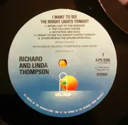 LP - Richard & Linda Thompson - I Want To See The Bright Lights Tonight