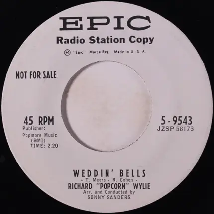 Richard 'Popcorn' Wylie - Come To Me / Weddin' Bells
