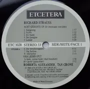 LP - Richard Strauss - Lieder (Op. 10 • 22 • 27 • 29) - Insert
