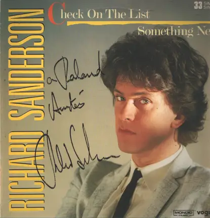 Richard Sanderson - Check On The List / Something New