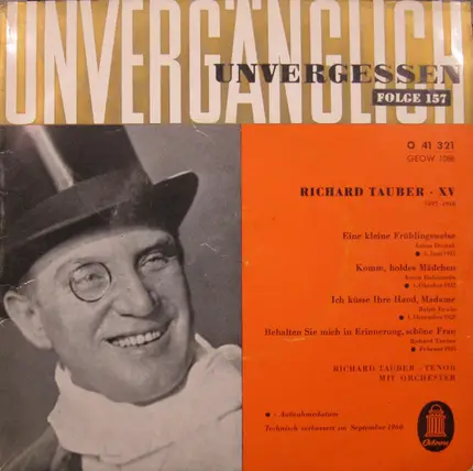 Richard Tauber - Richard Tauber XV