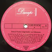 LP - Richard Tauber - Richard Tauber singt Lieder von Schumann und Schubert