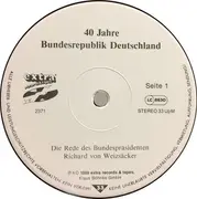 LP - Richard Von Weizsäcker - 40 Jahre Bundesrepublik Deutschland