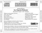 Double CD - Wagner - Der Fliegende Holländer - Mono
