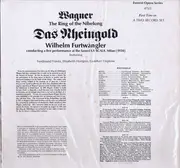Double LP - Richard Wagner / Wilhelm Furtwängler / Ferdinand Frantz / Elisabeth Höngen / Günther Treptow / Orch - Wagner: The Ring Of The Nibelung: Das Rheingold