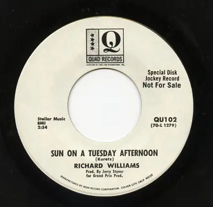 Richard Williams - Mary On The Beach / Sun On A Tuesday Afternoon