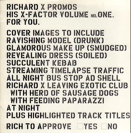 Richard X - Promos His X-factor Volume No. 1