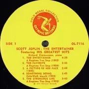 LP - Richard Zimmerman - Scott Joplin. The Entertainer Featuring His Greatest Hits