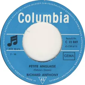 Richard Anthony - Petite Anglaise / Je N'aime Pas Le Bruit
