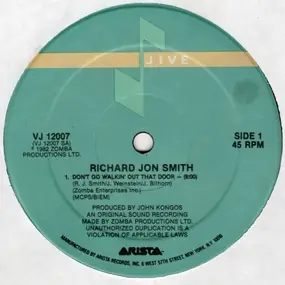 Richard Jon Smith - Don't Go Walkin' Out That Door