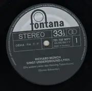 LP - Richard Münch - Underground/Lyrik - Singt Späte Lieder Des Henning Tulpenbaum