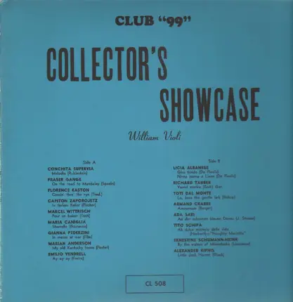 Richard Tauber, Florence Easton... - Collector's Showcase - William Violi