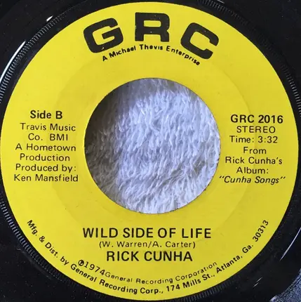 Rick Cunha - (I'm A) YoYo Man / Wild Side Of Life