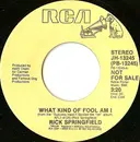 7inch Vinyl Single - Rick Springfield - What Kind Of Fool Am I - Mono
