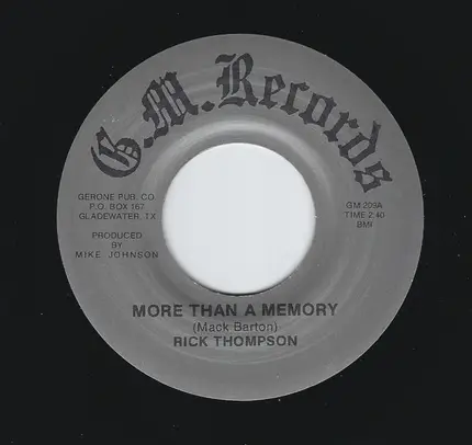 Rick Thompson - God Worked Overtime On You And Texas