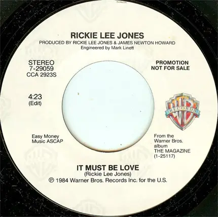 Rickie Lee Jones - It Must Be Love