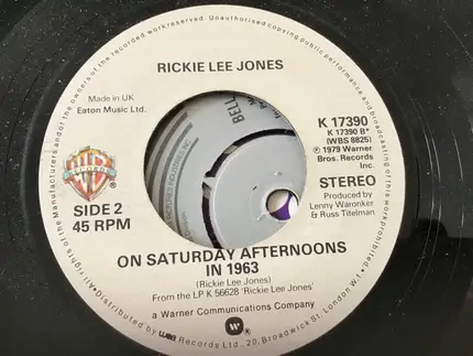 Rickie Lee Jones - Chuck E's In Love