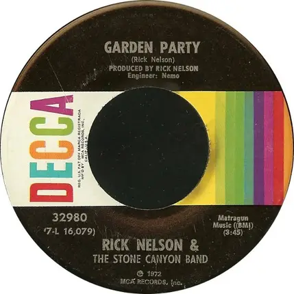 Rick Nelson & The Stone Canyon Band - Garden Party