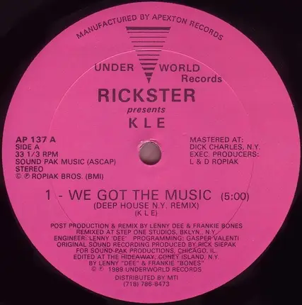 Rickster Presents KLE - We Got The Music