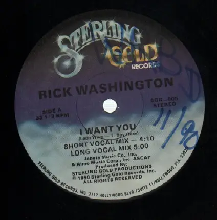 Rick Washington - I Want You