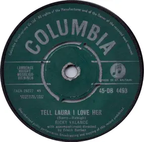 Ricky Valance - Tell Laura I Love Her