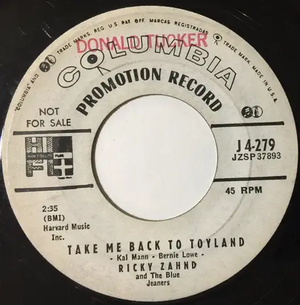 Ricky Zahnd And The Blue Jeaners - (My Good Friend) Slovenly Peter