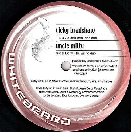 Ricky Bradshaw / Milty Evans - Dah-Dah / Will To